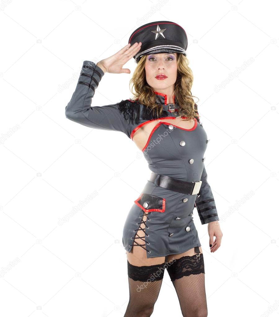 beautiful military woman