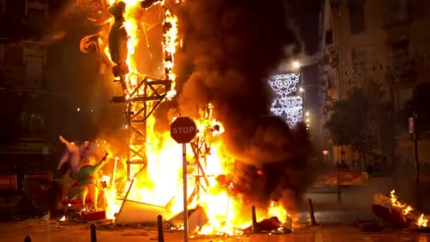 Festa di Fallas valencia carnevale spagna — Video Stock