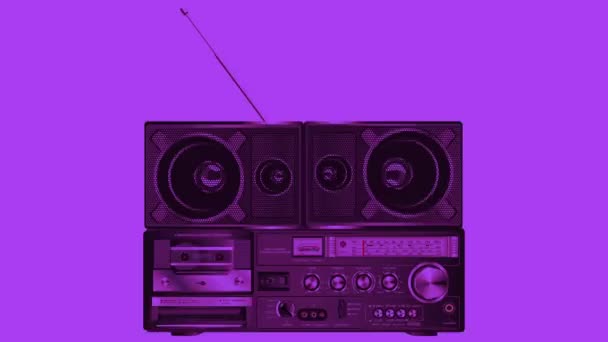 Retro stereo odtwarzacze — Wideo stockowe