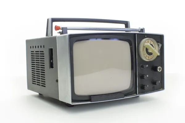 Retro bärbara televison — Stockfoto