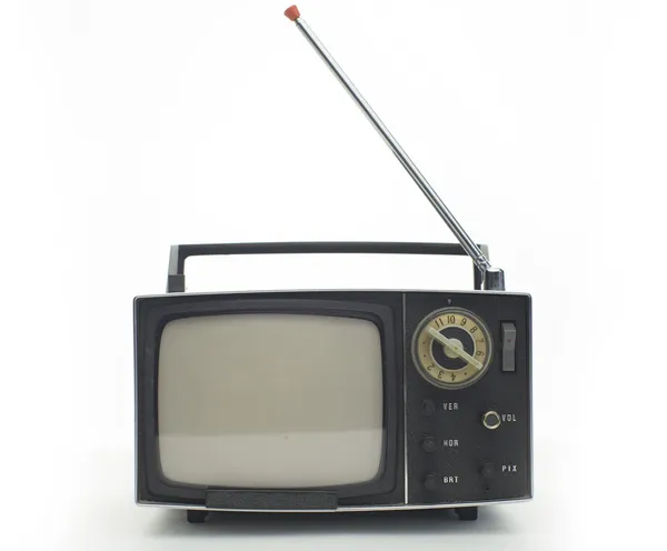 Retro bärbara televison — Stockfoto