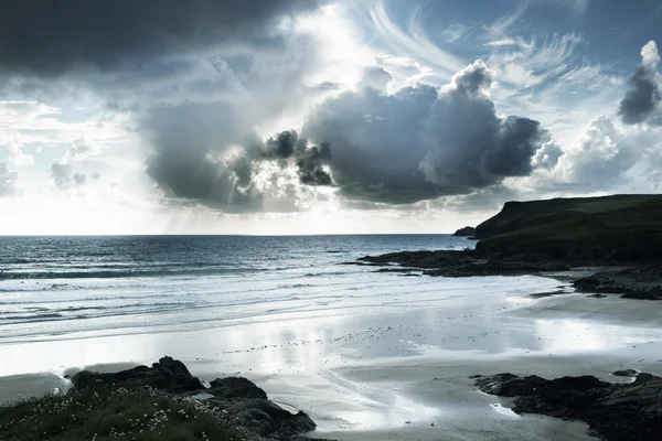 Polzeath beach cornwall, İngiltere — Stok fotoğraf