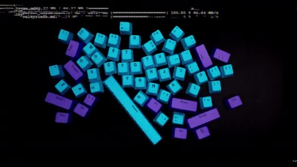 丢失移动的计算机键盘键 — 图库视频影像