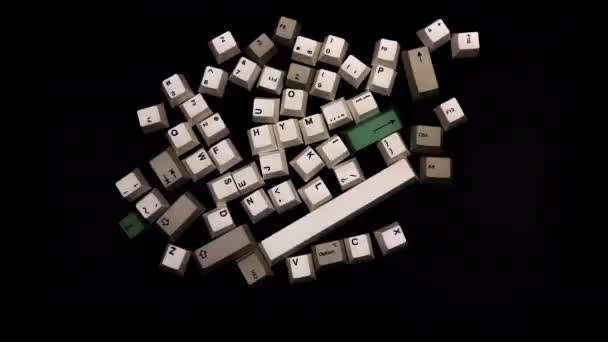 Клавиатурные клавиши Losse — стоковое видео