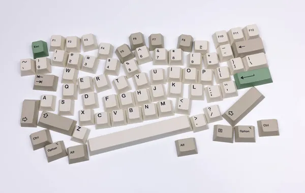 Loose classic office computer keyboard keys — Stock Photo, Image
