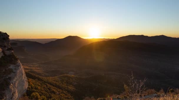 Tavertet Berge Sonnenaufgang Timelpase in Spanien — Stockvideo