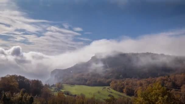 Tavertet berg timelpase i Spanien — Stockvideo