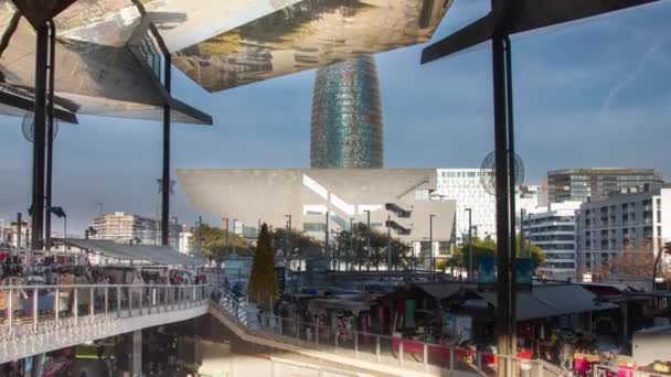 Barselona pazar zaman çizelgesini büyüledi — Stok video