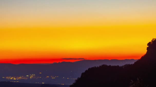 Tavertet mountains sunset timelapse in spain — Stock Video