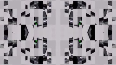 Vintage laptop spinning with glitch
