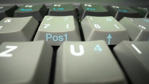 Macro panoramique sur clavier d'ordinateur — Video