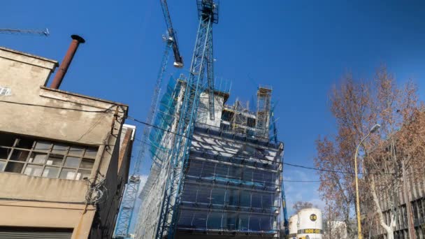 Budownictwo w Barcelonie — Wideo stockowe