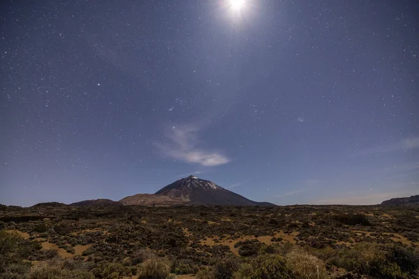 Stars at night in el teide tenerife — Stock Photo, Image