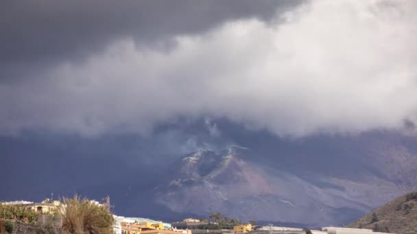 Vulcão Cumbre vieja em la palma — Vídeo de Stock