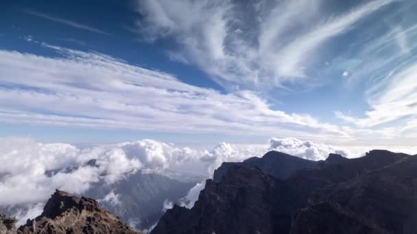 El roque de los muchachos in la palma — Stok video