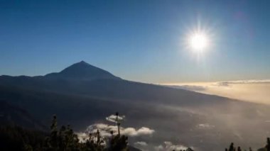 Tenerife kanarya adalarında el teide ileri ve geri