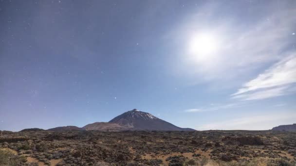 El teide na tenerife kanaryjskich wysp do przodu i do tyłu — Wideo stockowe