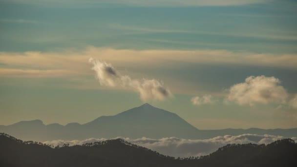 El teide i Tenerife kanariefåglar från gran canaria — Stockvideo