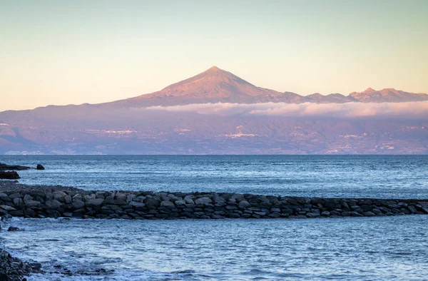 El teide sett utifrån la gomera — Stockfoto