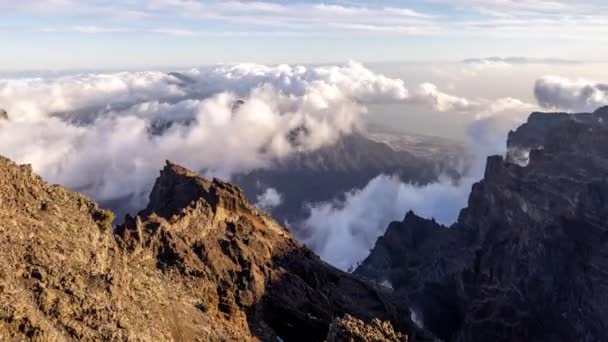 El roque de los muchachos in la palma — Stok video