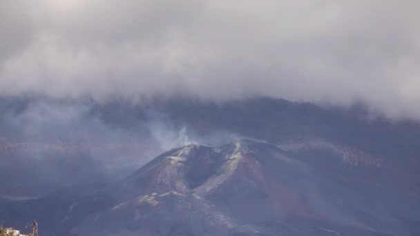 Cumbre vieja vulkan på la palma — Stockvideo