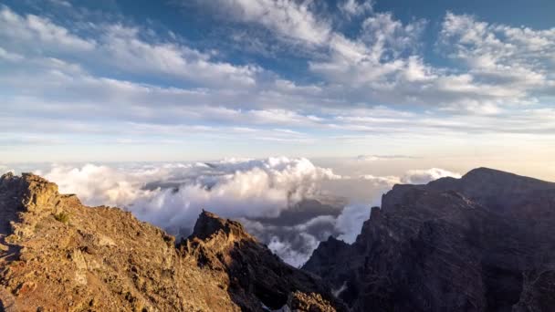 El roque de los muchachos in la palma — Stok video