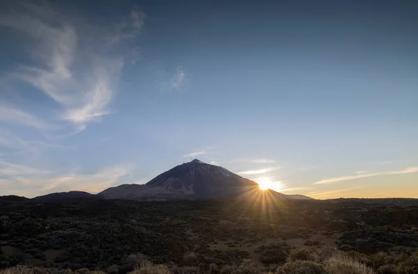 El teide mit Sonnenuntergang auf Teneriffa — Stockfoto