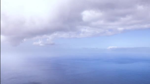 Clouds over calm sea in la palma — Video