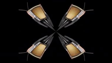 Abstract pattern of televisions