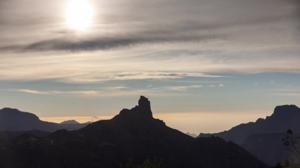 Roque nublo in gran canaria timelapse — Vídeo de Stock