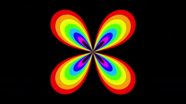 A colurful pulsing rainbow pattern — Stok video