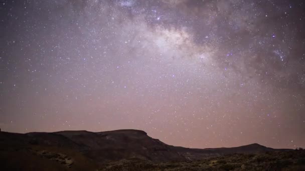 El teide na tenerife Wysp Kanaryjskich w nocy — Wideo stockowe