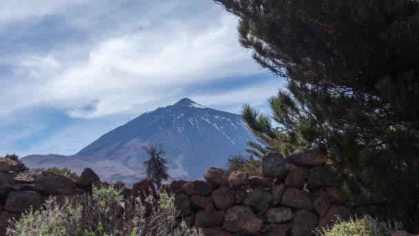Zeitraffer des Vulkans El Teide — Stockvideo