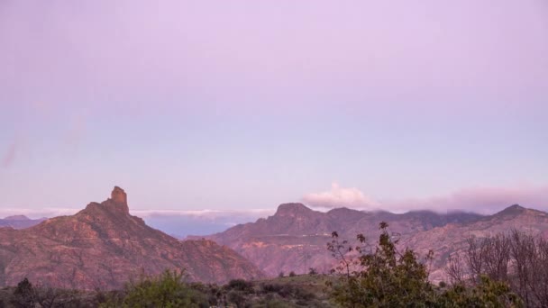 Timelapse Roque Nublo Gran Canaria Canary Islands Sunrise — Wideo stockowe