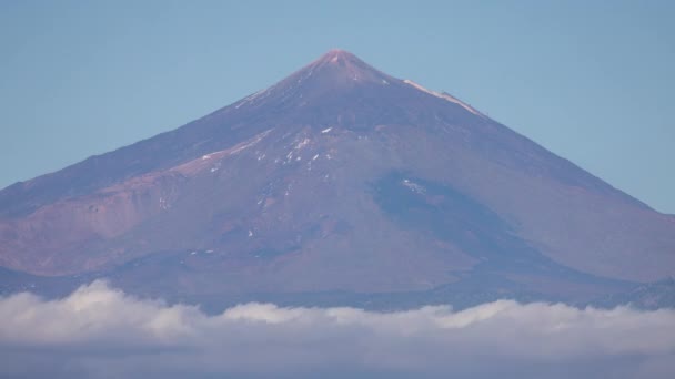 Teide Kanariska Tenerife Spanien Filmad Från Gomera — Stockvideo