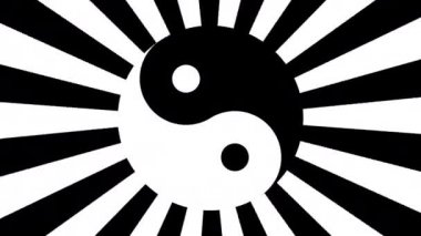 Geri ve beyaz yin yang sembolü