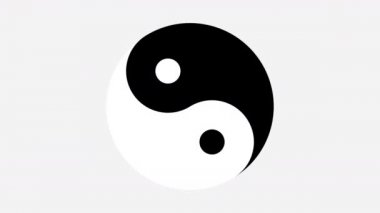 Geri ve beyaz yin yang sembolü