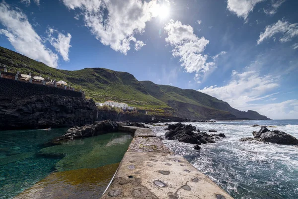 Charco Fajana Naturliga Pooler Palma Kanarieöarna — Stockfoto