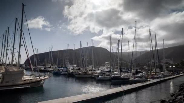 Timelapse Del Puerto San Sebastian Gomera Islas Canarias — Vídeos de Stock
