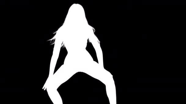 Vídeo Bailarina Sombras Una Mujer Bailando Silueta — Vídeo de stock