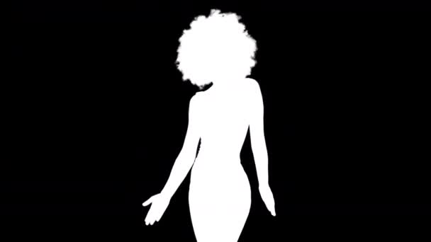 Vidéo Une Danseuse Ombre Dansant Silhouette — Video