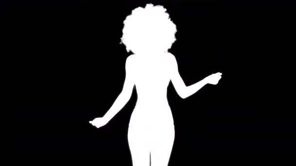 Shadow Dancer Video Woman Dancing Colourful Silhouette — Video