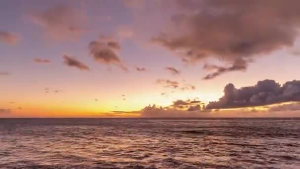Timelapse Sunset Sea Horizon Beach Gran Canaria — Stock Video