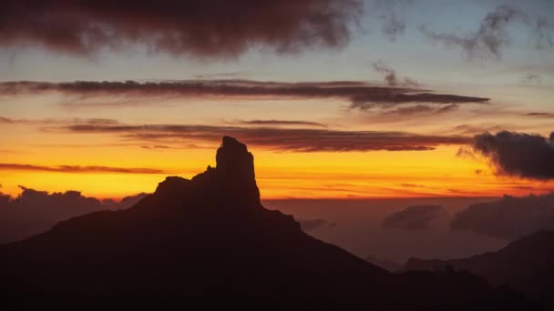 Timelapse Nublo Roque Gran Canaria Îles Canaries Coucher Soleil — Video