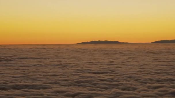 Timelapse Por Sol Acima Das Nuvens Vulcão Teide Tenerife Ilhas — Vídeo de Stock