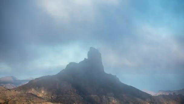Uma Timelapse Nublo Roque Gran Canaria Ilhas Canárias — Vídeo de Stock