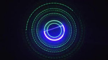 Abstract pattern of light trail neon shapes