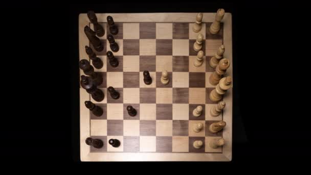 Game Chess Being Played Stop Motion — Αρχείο Βίντεο