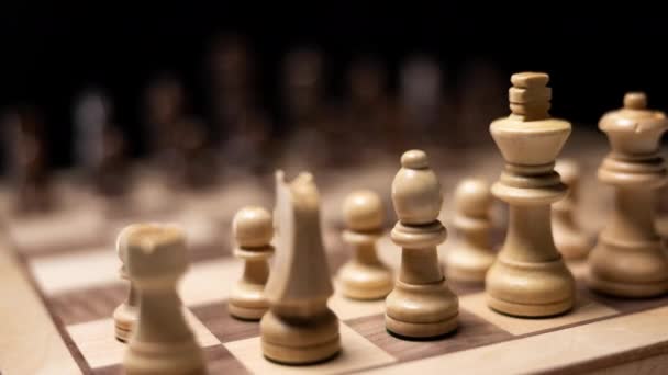 Chess Board Close Spinning — стоковое видео