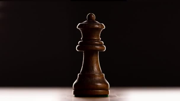 Close Individual Chess Pieces Black Background — 비디오